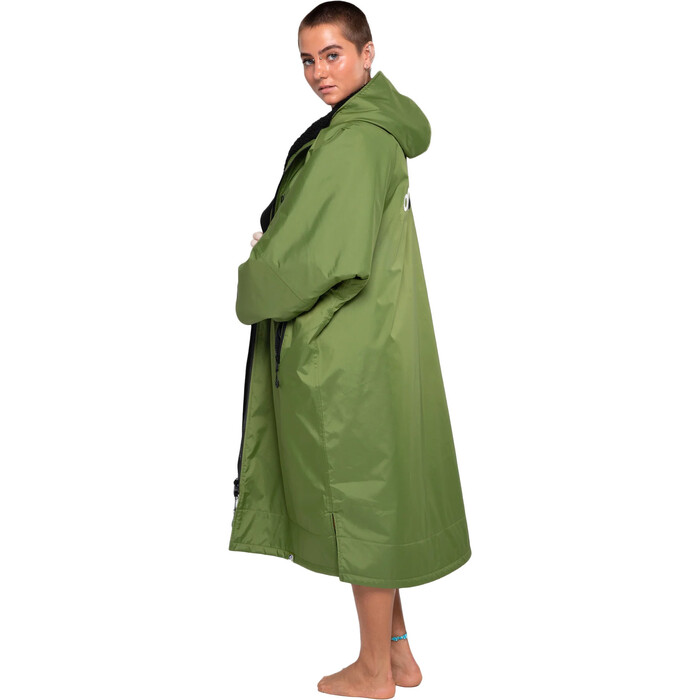 2024 Dryrobe Advance Long Sleeve Changing Robe V3 DALSV3 - Dark Green / Black